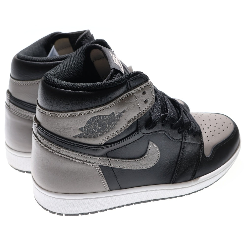 NIKE(ナイキ) AIR JORDAN 1 RETRO HIGH OG SHADOW エアジョーダン レトロ シャドウ ハイカットスニーカー ブラック/グレー US9/27cm 555088-013