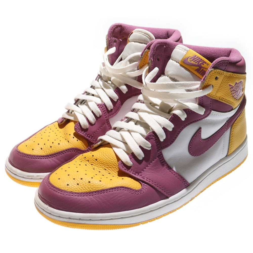 NIKE(ナイキ) AIR JORDAN 1 RETRO HIGH OG BROTHERHOOD エアジョーダン レトロ ブラザーフッド ハイカットスニーカー イエロー/パープル US10/28cm 555088-706