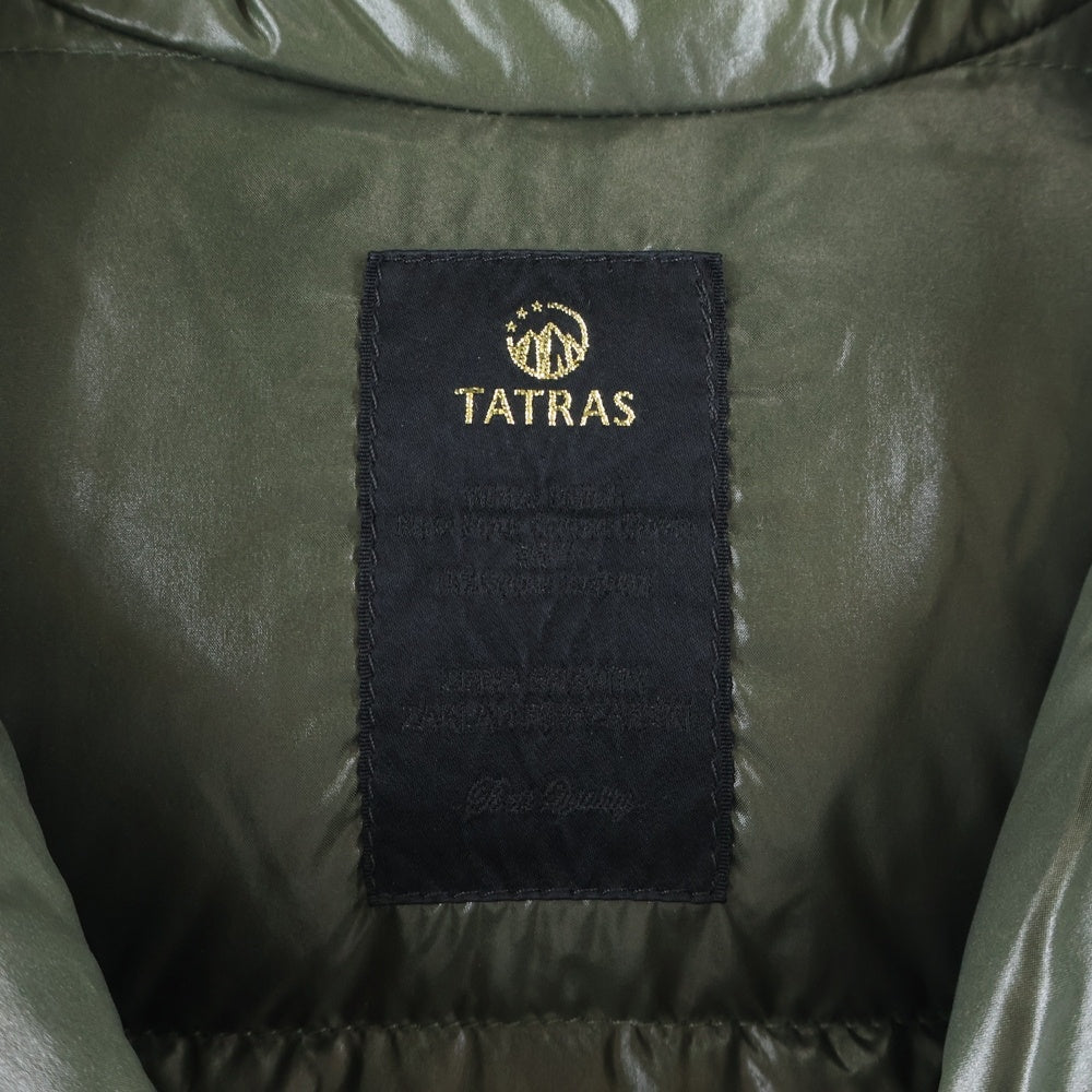 TATRAS(タトラス) ナイロン フーデッド ダウンジャケット カーキ MTA-415-10