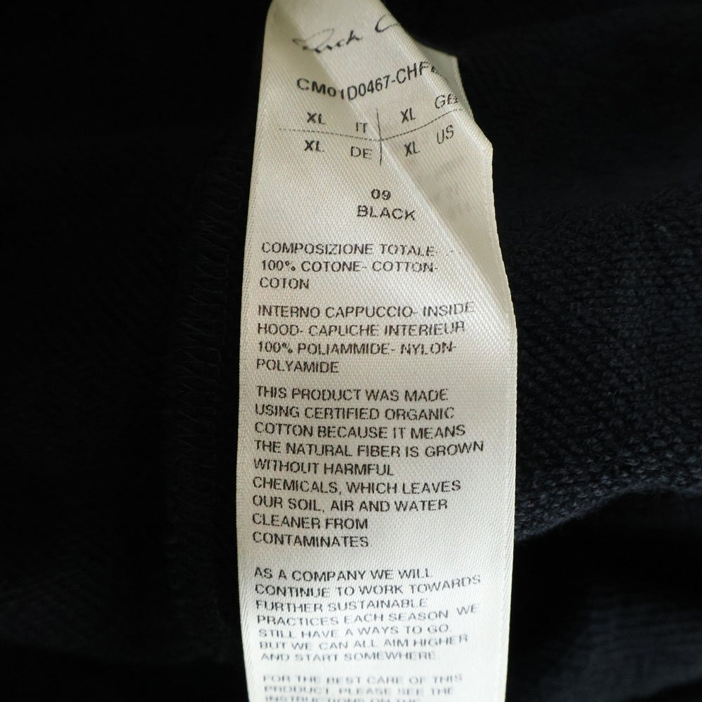 Rick Owens(リックオウエンス) 24SS ×Champion Jumbo Windbreaker チャンピオン ジャンボ スウェット ジップアップジャケット ブラック CM01D0467-CHFE