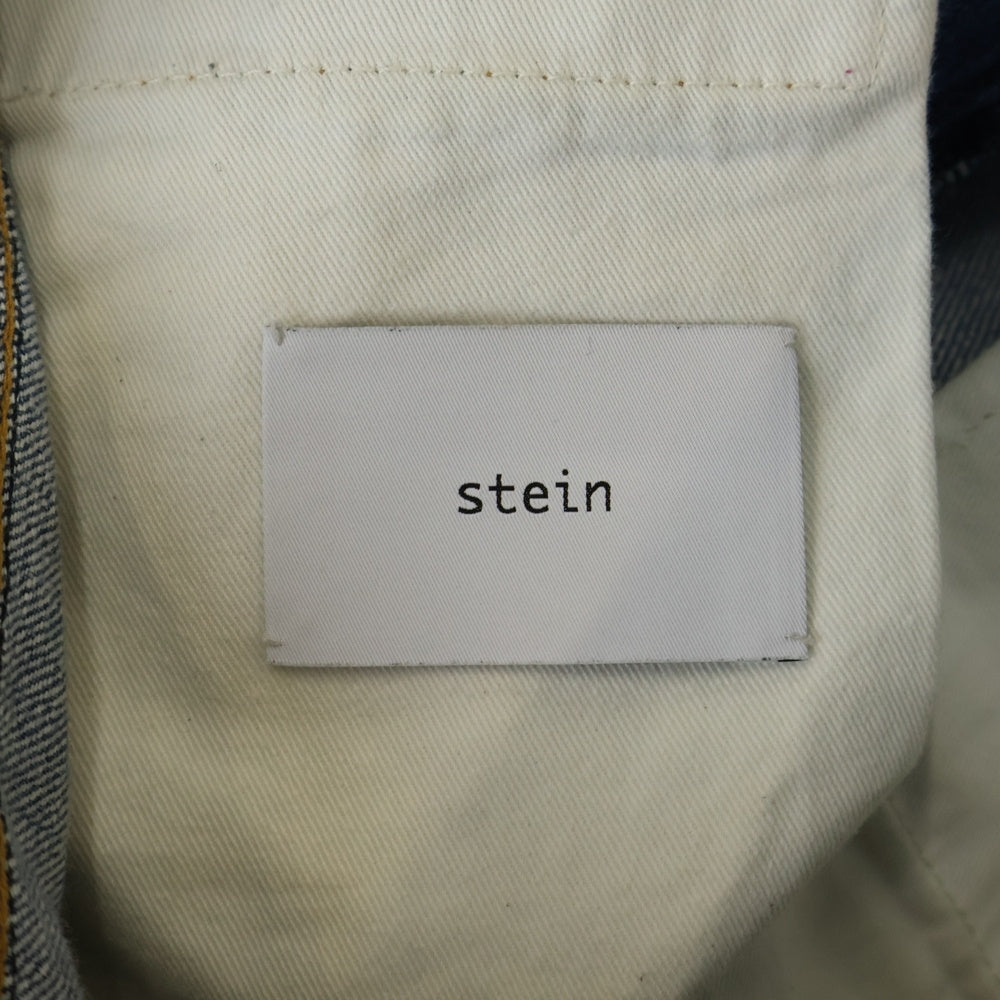 Stein(シュタイン) 22SS LEATHER COMBINATION DENIM JEANS レザー切り替え マルチポケット デニムパンツ インディゴ/ブラック ST.362