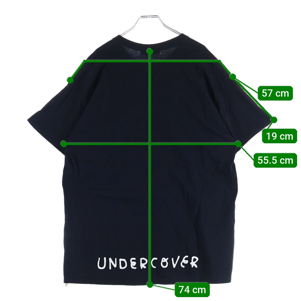 UNDERCOVER(アンダーカバー) ×Yu Nagaba 長場雄 BEAR MASK TEE フロントロゴデザイン クルーネック カットソー 半袖Tシャツ ブラック UCIE9813-2