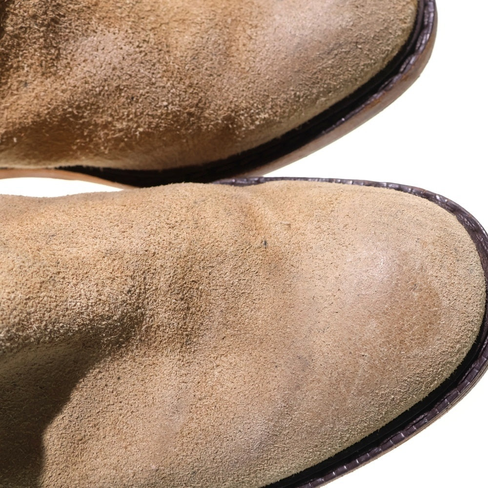 Acne Studios(アクネ ストゥディオズ) ロゴデザイン金具 サイドジップ スエード ショートブーツ ブラウン