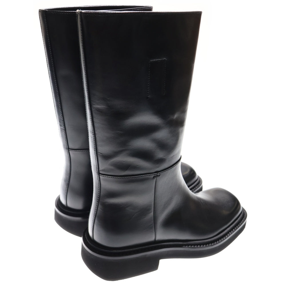 PRADA(プラダ) スクエアトゥ プラットフォーム レザーロングブーツ ブラック レディース 2WG014