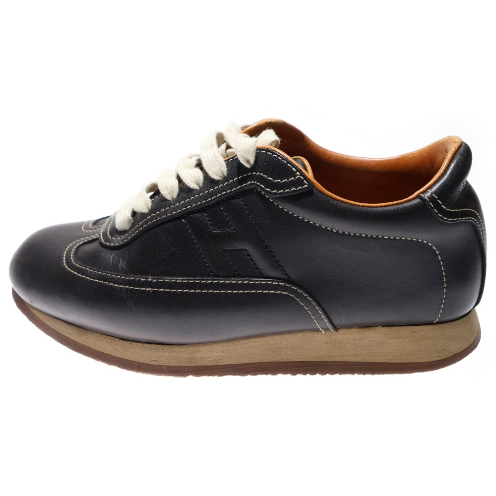 HERMES(エルメス) クイック Hロゴ レザー ローカットシューズ スニーカー ブラウン