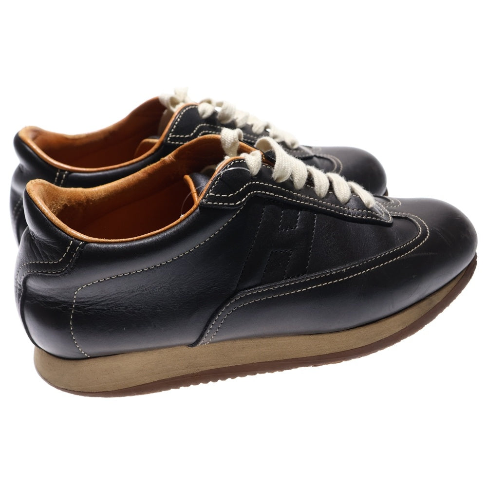 HERMES(エルメス) クイック Hロゴ レザー ローカットシューズ スニーカー ブラウン