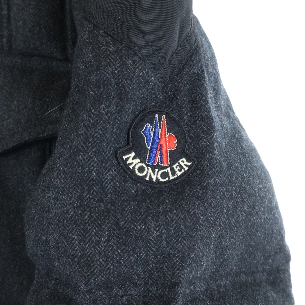 MONCLER(モンクレール) HUGO マルチボケット ウール フーデッド ダウンジャケット ダークグレー 920-091-41367-50