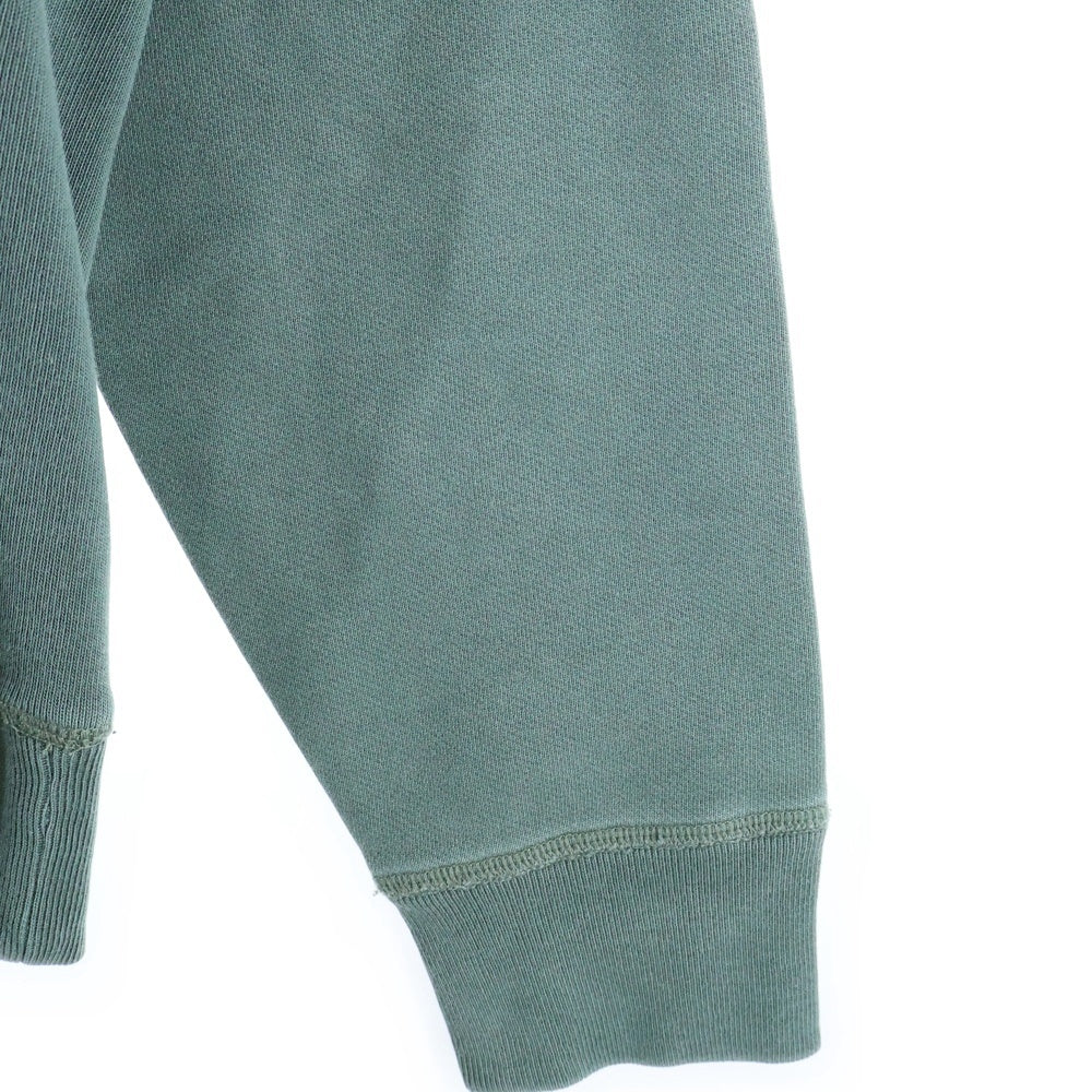 RRL(ダブルアールエル) ダメージ加工 カンガルーポケット ドローストリング フーデッド スウェット パーカー グリーン