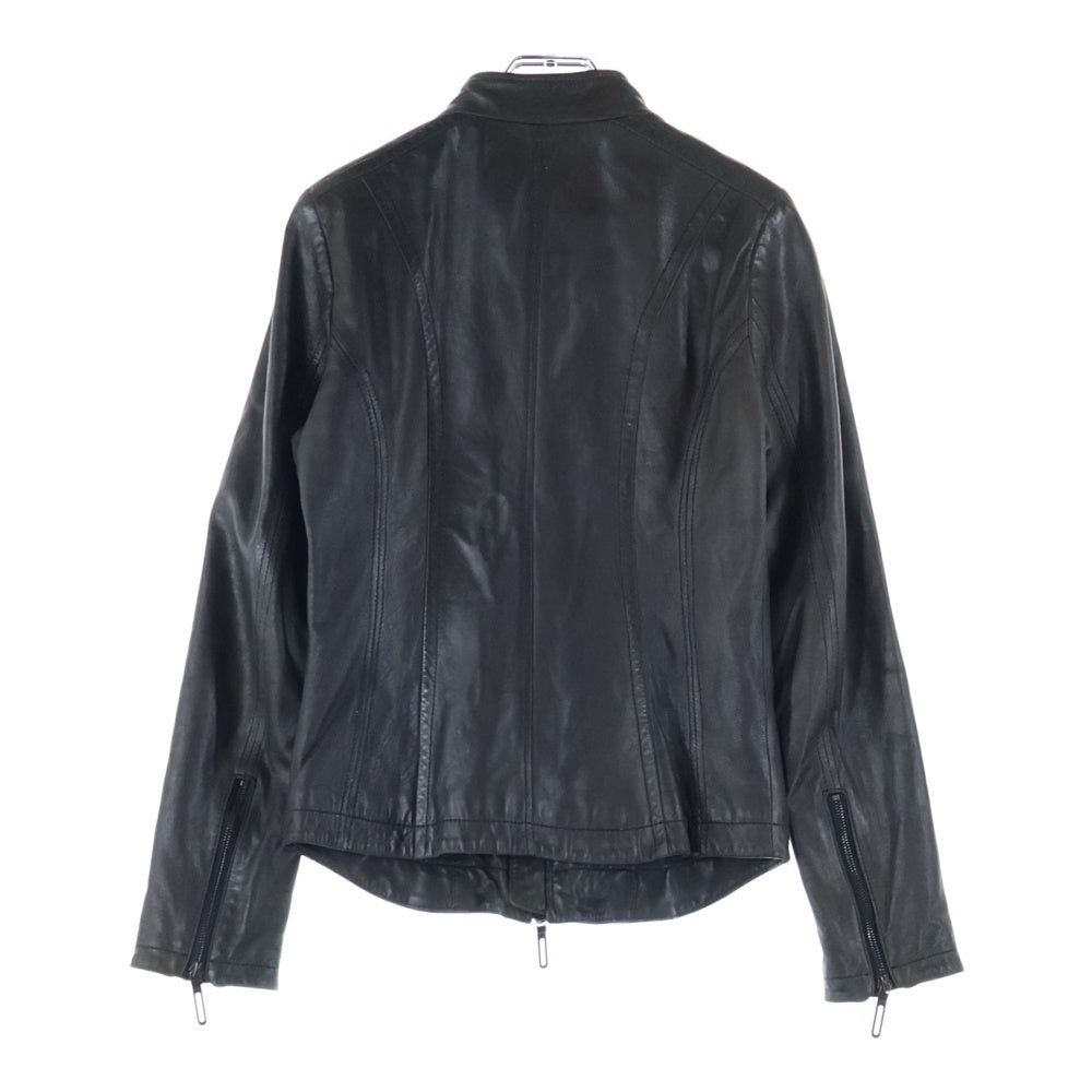 GalaabenD(ガラアーベント) マルチジップ シープスキン シングル レザージャケット ブラック 1-JK-03