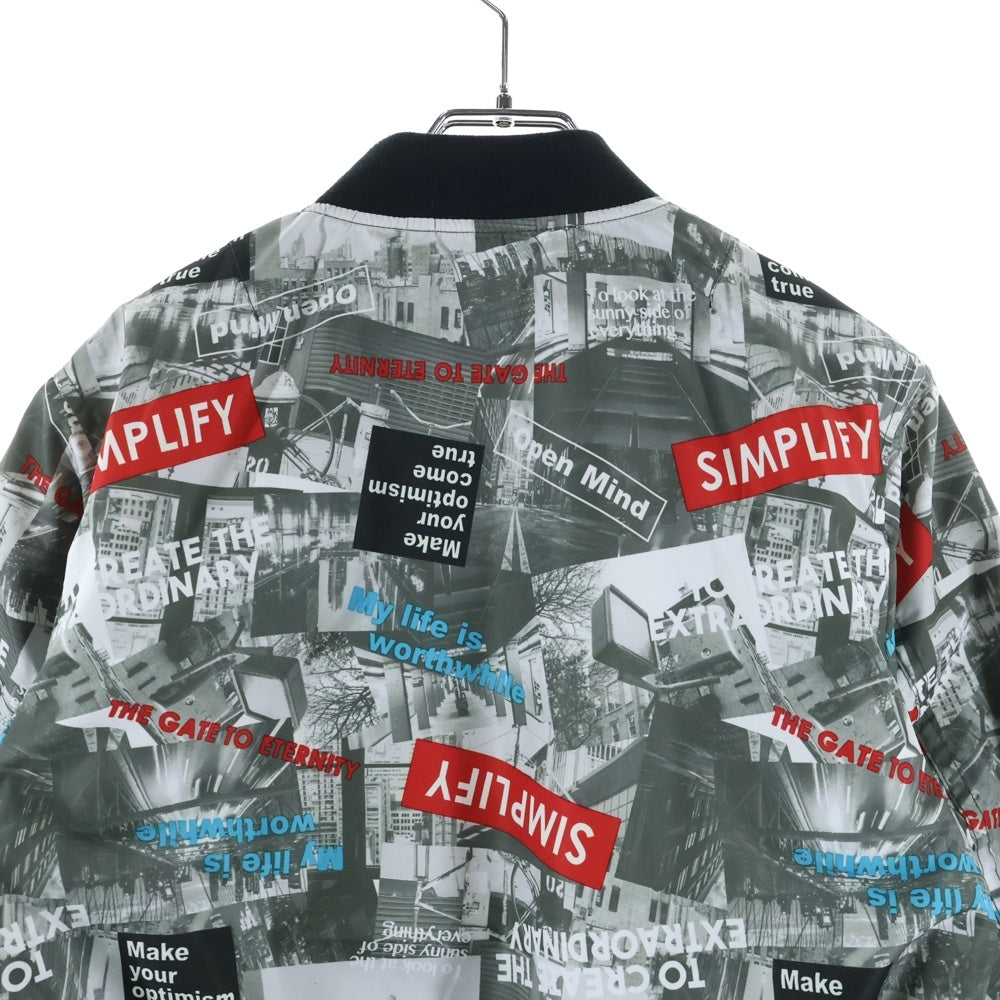 NO BRAND(ノーブランド) SIMPLIFY シンプリファイ フォト総柄 ジャケット キッズ グレー
