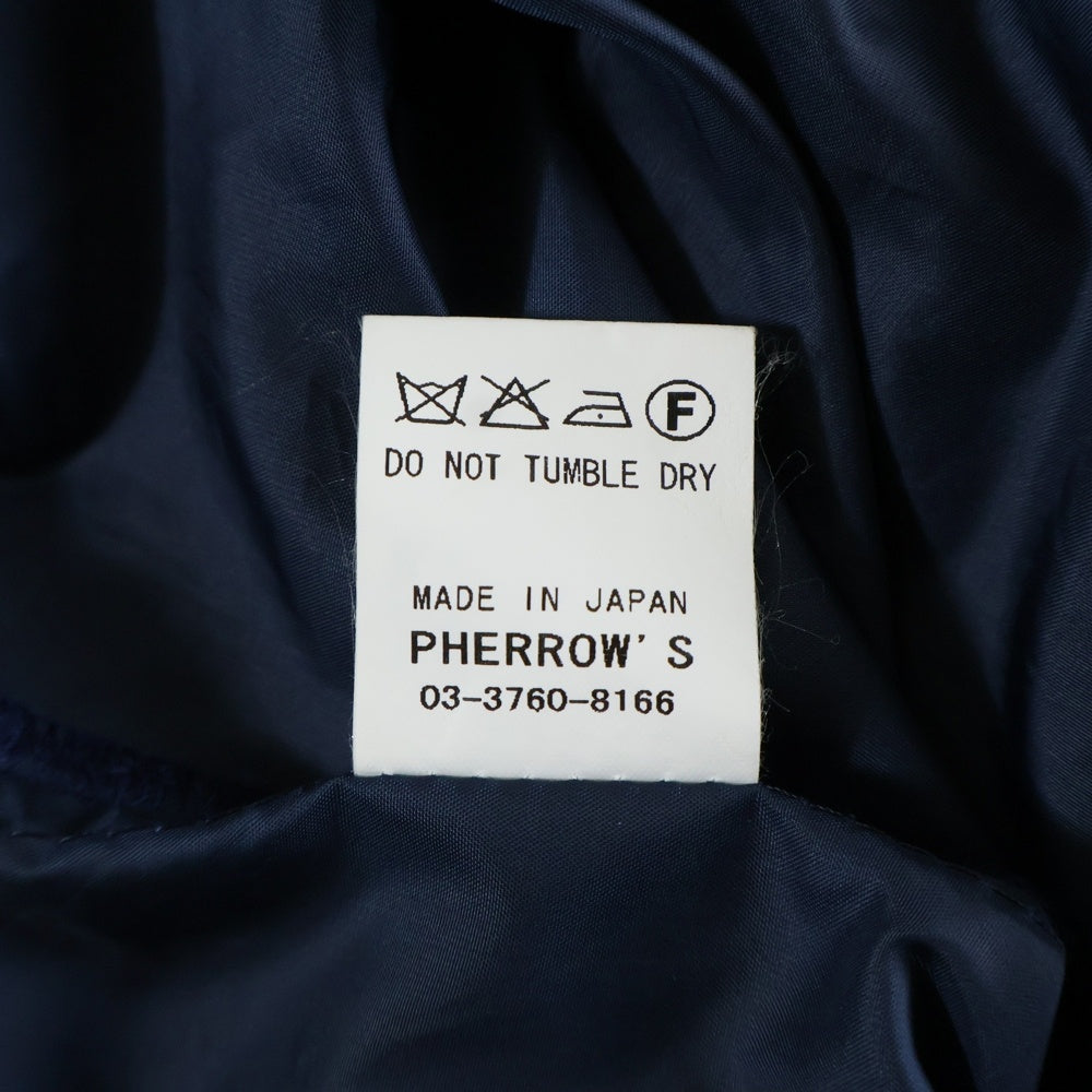 PHERROW'S(フェローズ) BUMBLEBEE SPORTSWEAR バンブルビースポーツウェア ワッペン ナイロンジャケット ネイビー/イエロー