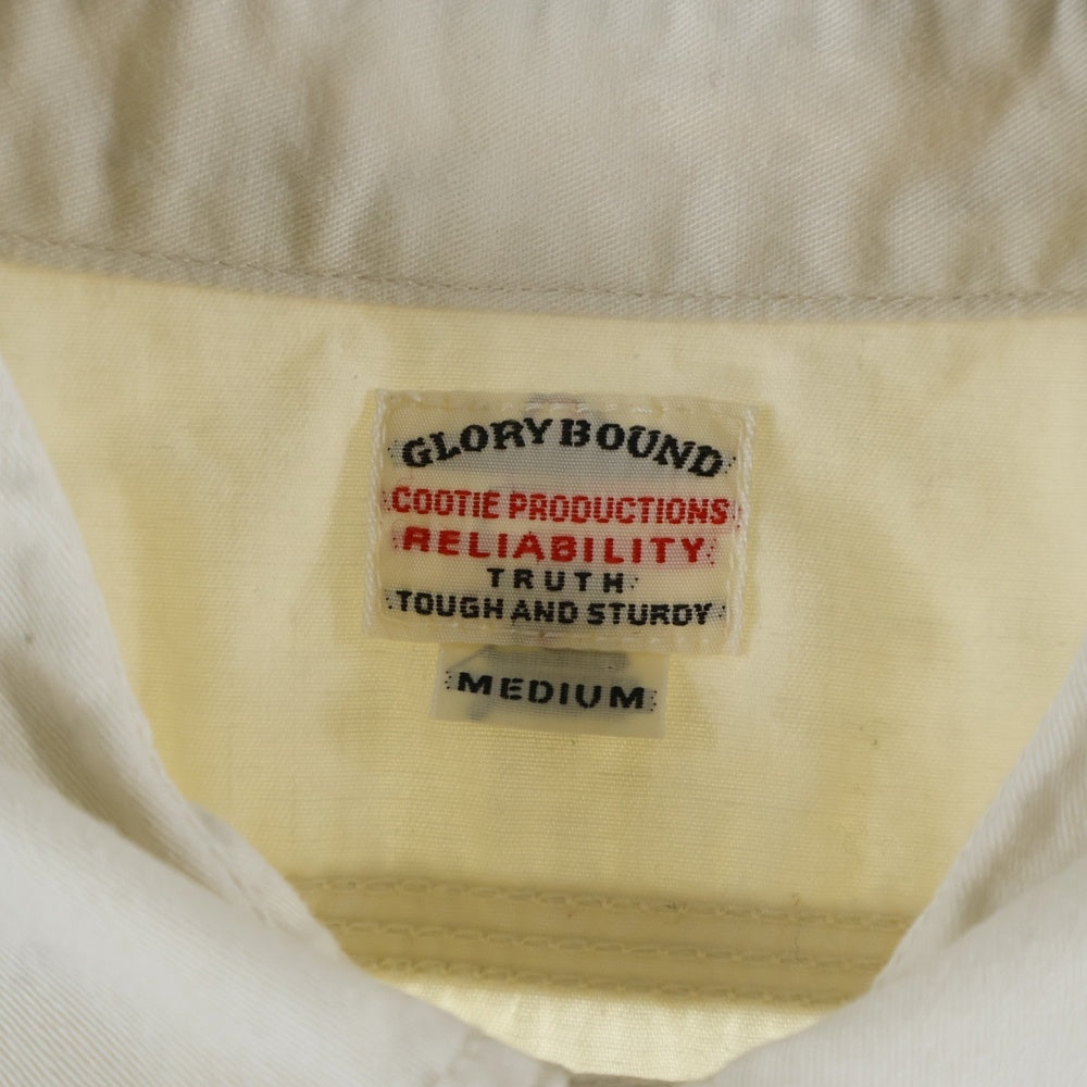 NO BRAND(ノーブランド) GLORY BOUND グローリーバウンド コットン オープンカラー 長袖シャツ ホワイト