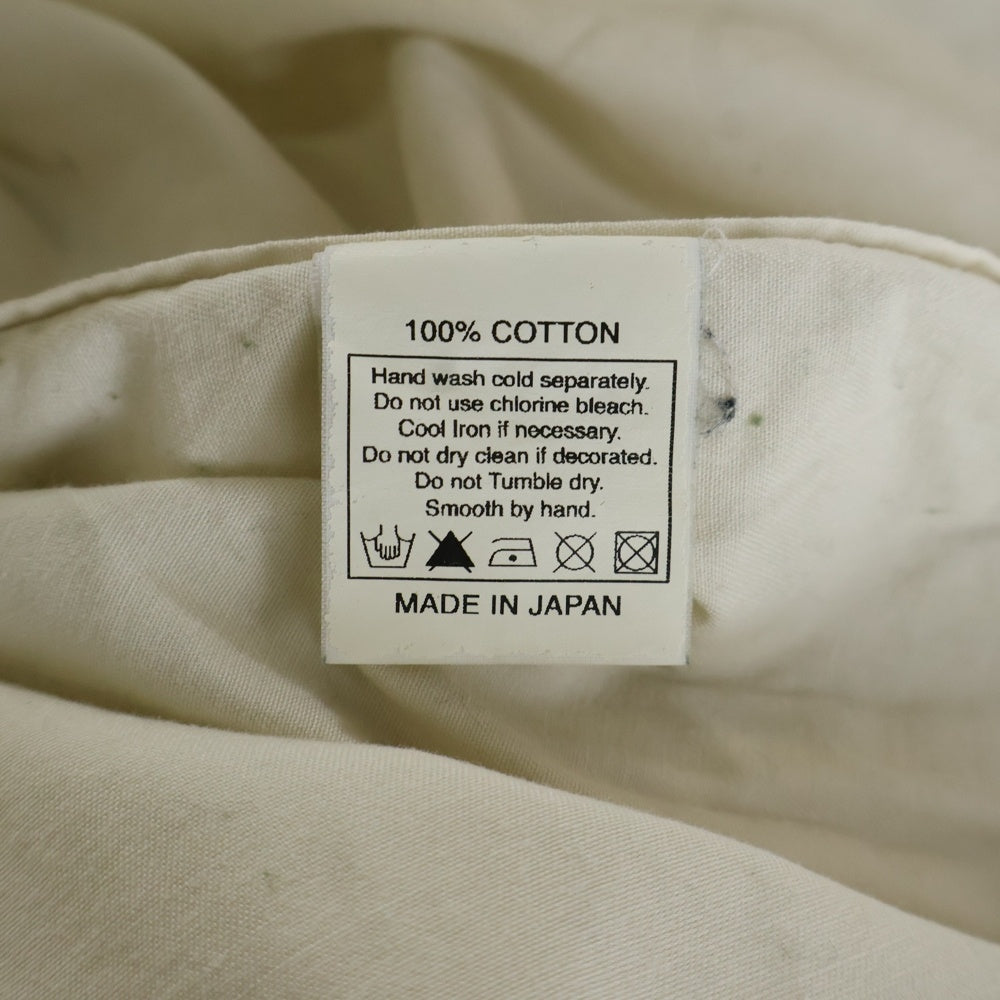 NO BRAND(ノーブランド) GLORY BOUND グローリーバウンド コットン オープンカラー 長袖シャツ ホワイト