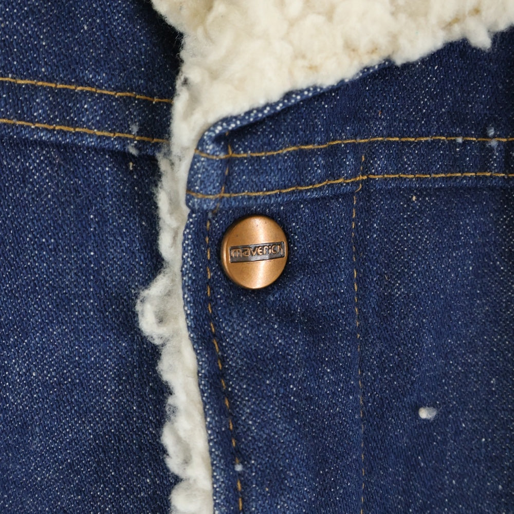 MAVERICK(マーベリック) 60-70S VINTAGE ヴィンテージ 白タグ ボア デニムジャケット インディゴ