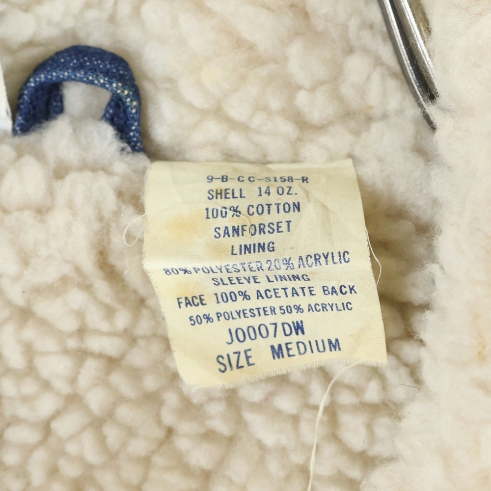 MAVERICK(マーベリック) 60-70S VINTAGE ヴィンテージ 白タグ ボア デニムジャケット インディゴ