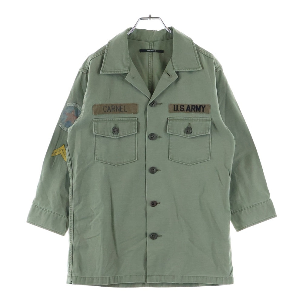 AMERICAN RAG CIE(アメリカンラグシー) ミリタリーサンプリング 長袖フィールドシャツ カーキ