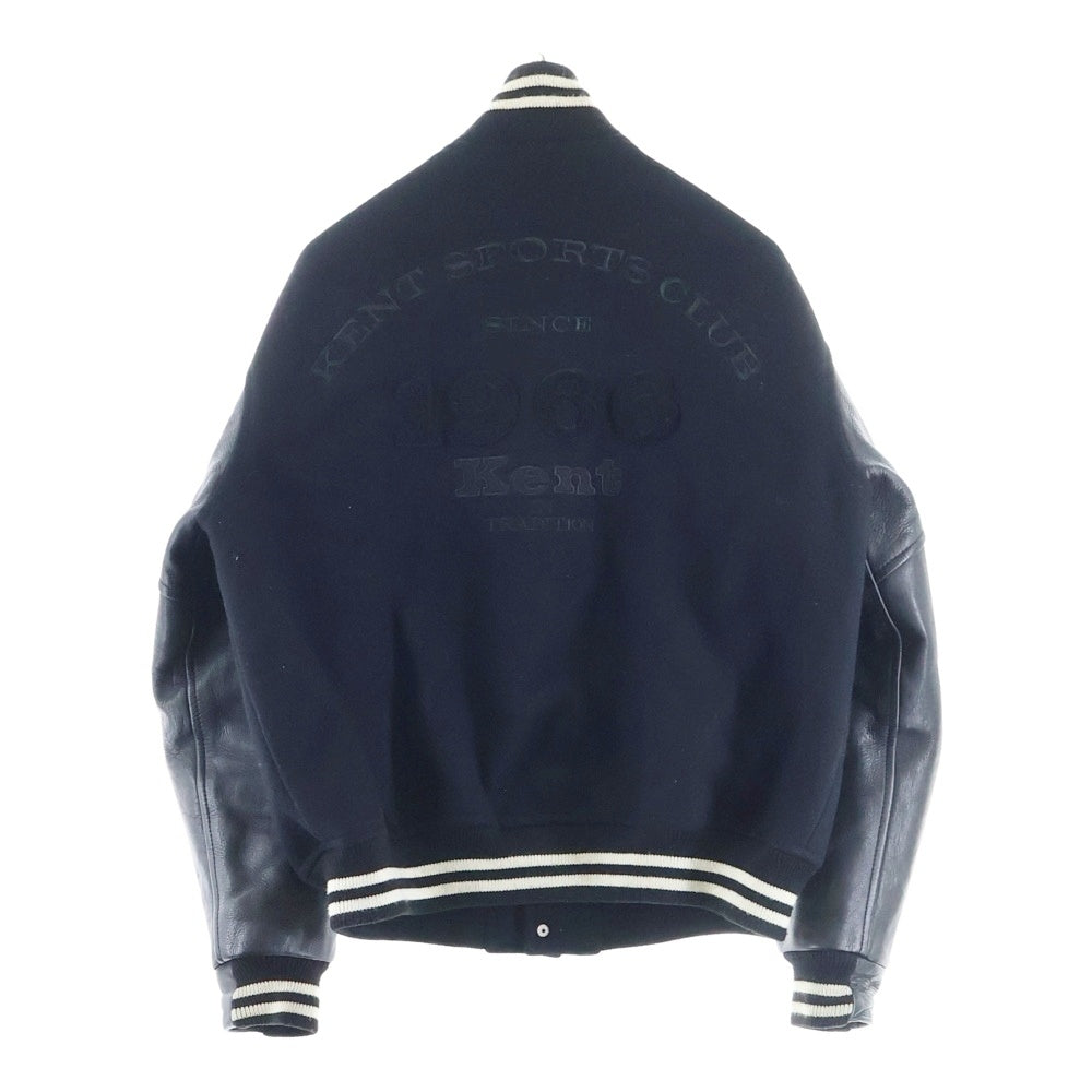 Kent(ケント) アームレザー バーシティ スタジアム ジャケット ブラック KJW‐16504