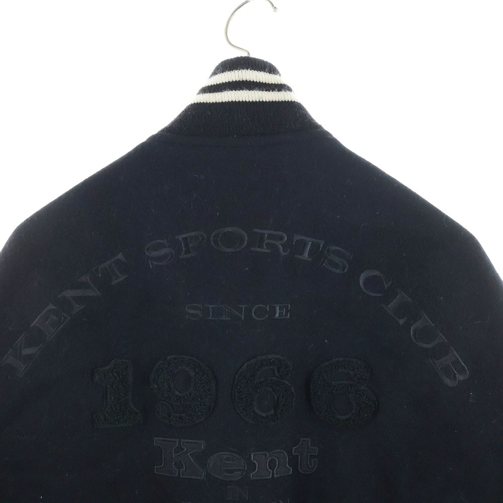 Kent(ケント) アームレザー バーシティ スタジアム ジャケット ブラック KJW‐16504