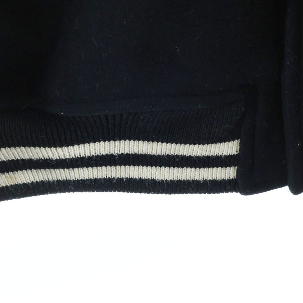 Kent(ケント) アームレザー バーシティ スタジアム ジャケット ブラック KJW‐16504