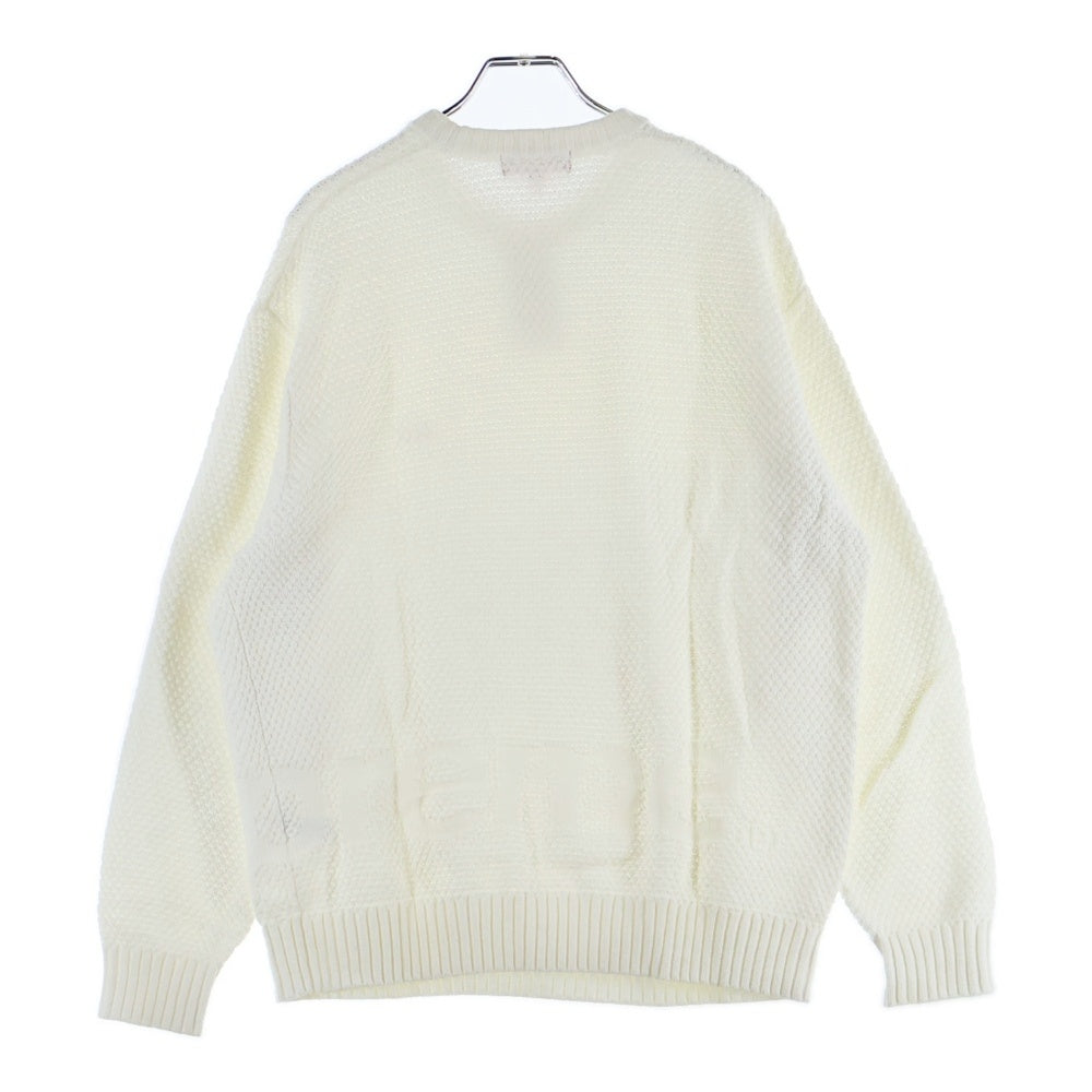 SUPREME(シュプリーム) 20AW Textured Small Box Sweater テクスチャード スモールボックスロゴ クルーネックニットセーター ホワイト