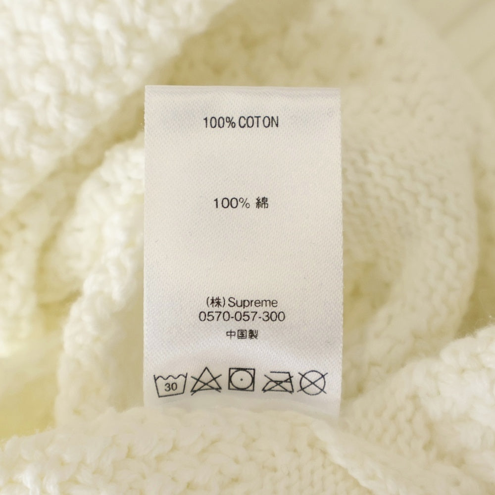 SUPREME(シュプリーム) 20AW Textured Small Box Sweater テクスチャード スモールボックスロゴ クルーネックニットセーター ホワイト