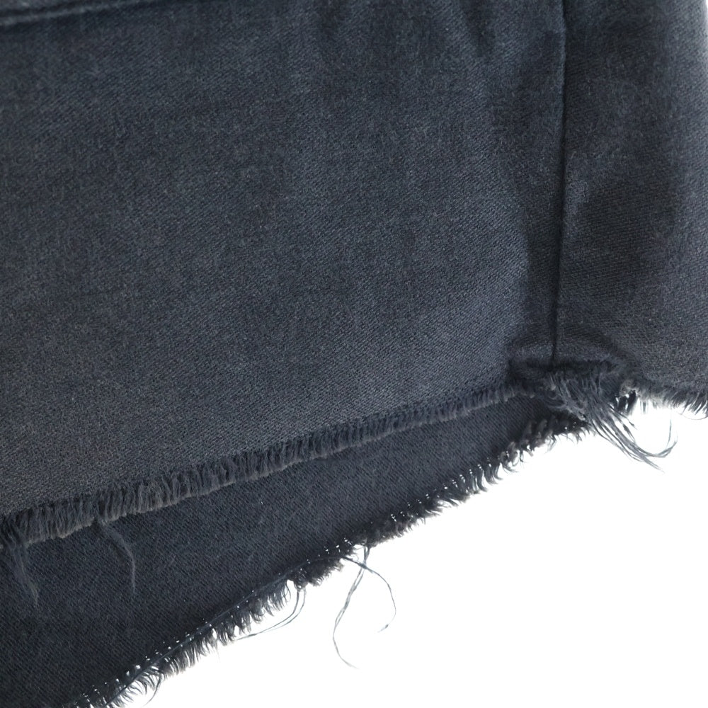 NUMBER (N)INE(ナンバーナイン) 02SS ARCHIVE MODERN AGE期 モダンエイジ期 ダメージ加工 カットオフ コットンショーツ ハーフパンツ ブラック