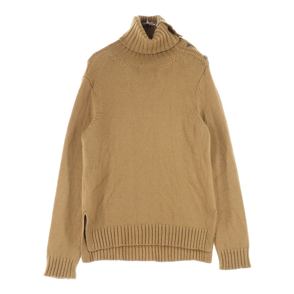 TAKAHIROMIYASHITA The SoloIst.(タカヒロミヤシタザソロイスト) 13AW ボタンアップタートルネック ウールニット セーター ブラウン sg.0030