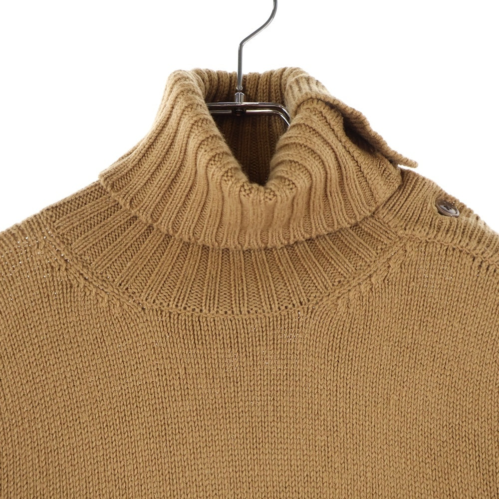 TAKAHIROMIYASHITA The SoloIst.(タカヒロミヤシタザソロイスト) 13AW ボタンアップタートルネック ウールニット セーター ブラウン sg.0030