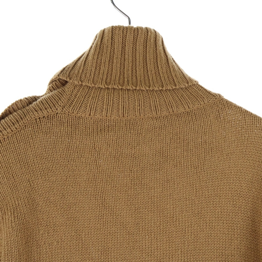 TAKAHIROMIYASHITA The SoloIst.(タカヒロミヤシタザソロイスト) 13AW ボタンアップタートルネック ウールニット セーター ブラウン sg.0030