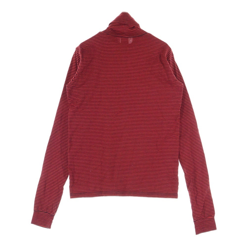 NUMBER (N)INE(ナンバーナイン) 05AW ARCHIVE HIGH STREET期 ハイストリート期 ボーダー ハイネック コットンニット セーター レッド/ブラック アーカイブ