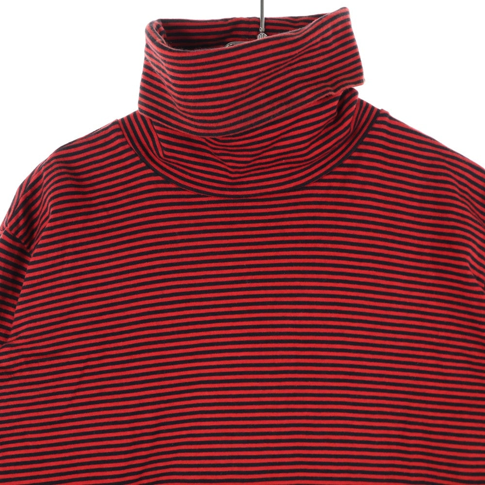 NUMBER (N)INE(ナンバーナイン) 05AW ARCHIVE HIGH STREET期 ハイストリート期 ボーダー ハイネック コットンニット セーター レッド/ブラック アーカイブ