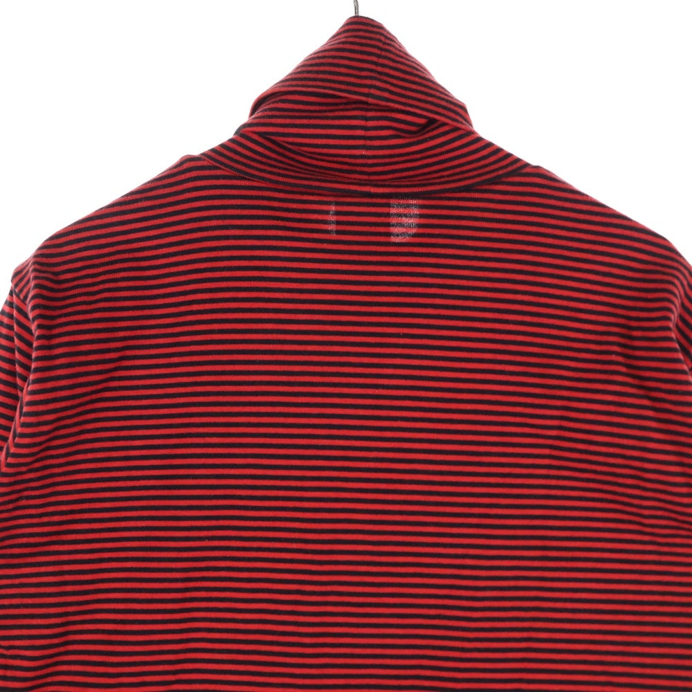 NUMBER (N)INE(ナンバーナイン) 05AW ARCHIVE HIGH STREET期 ハイストリート期 ボーダー ハイネック コットンニット セーター レッド/ブラック アーカイブ