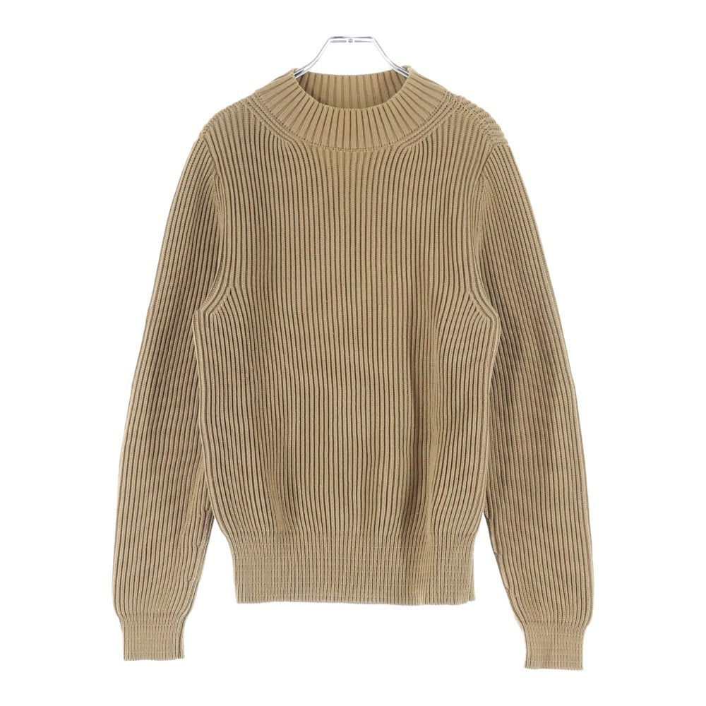 TAKAHIROMIYASHITA The SoloIst.(タカヒロミヤシタザソロイスト) 16SS モックネック コットンナイロンニット セーター ブラウン sk.0002SS16