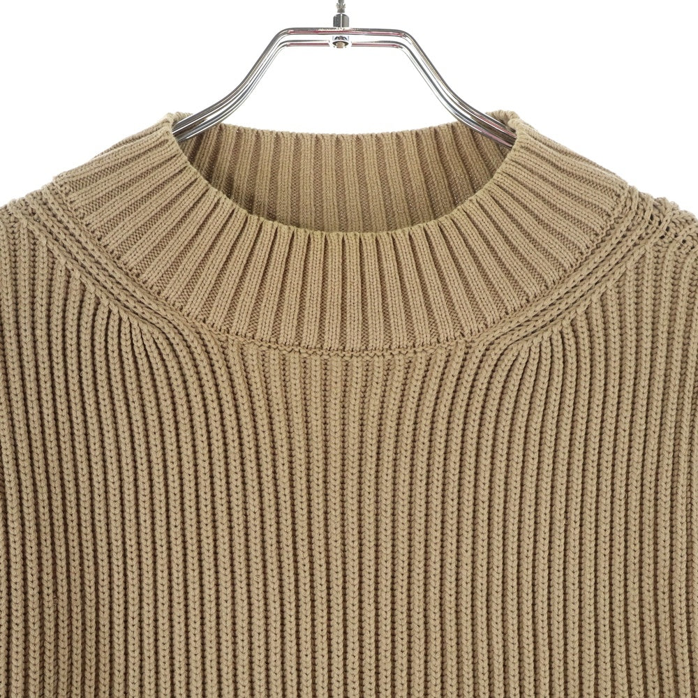 TAKAHIROMIYASHITA The SoloIst.(タカヒロミヤシタザソロイスト) 16SS モックネック コットンナイロンニット セーター ブラウン sk.0002SS16