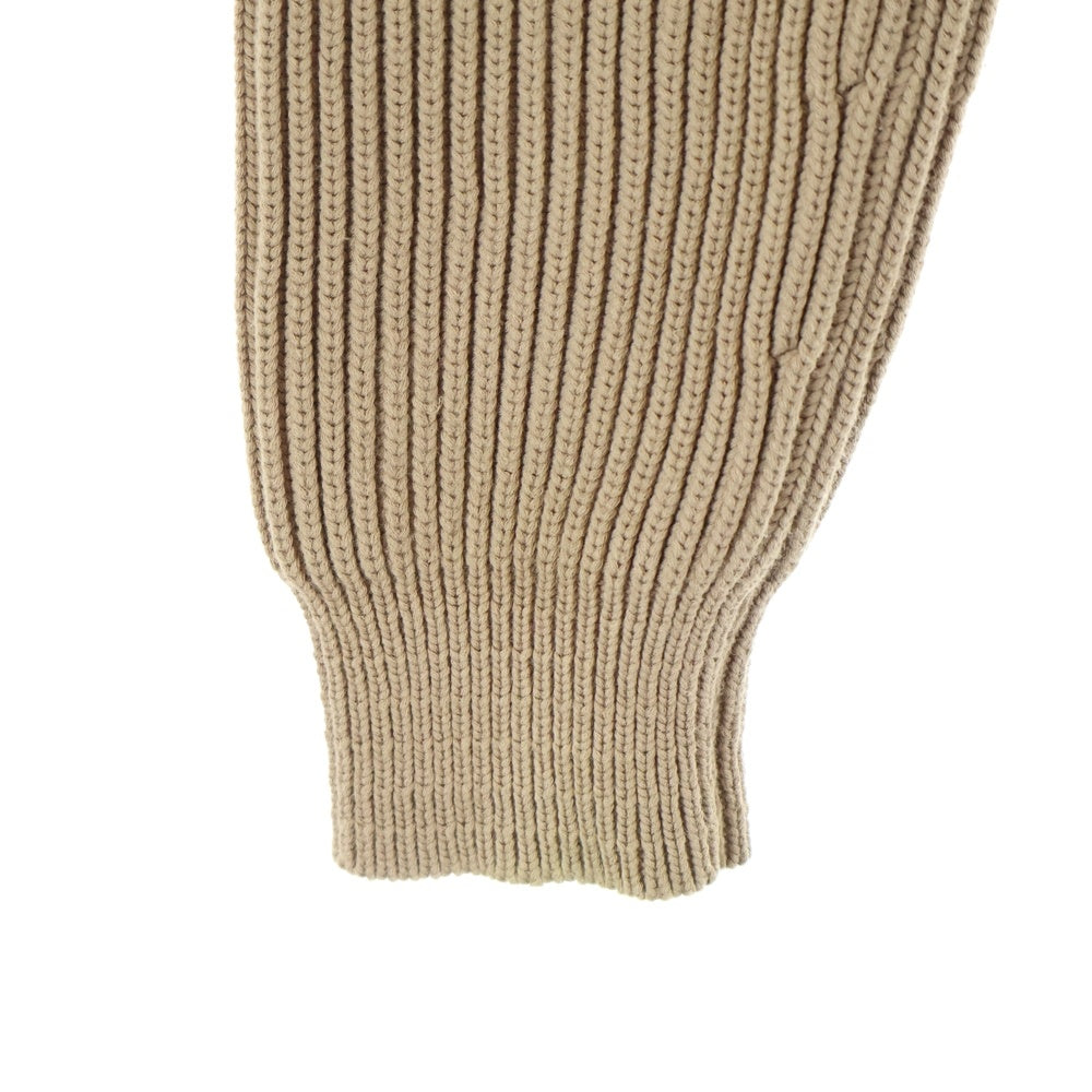 TAKAHIROMIYASHITA The SoloIst.(タカヒロミヤシタザソロイスト) 16SS モックネック コットンナイロンニット セーター ブラウン sk.0002SS16