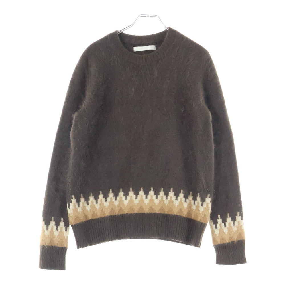 NUMBER (N)INE(ナンバーナイン) 02AW ARCHIVE ジョージ期 クルーネック アンゴラウールニット セーター ブラウン アーカイブ