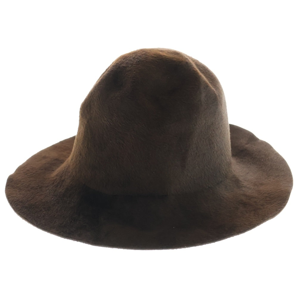 NUMBER (N)INE(ナンバーナイン) チェコ製 ハラコハット 帽子 ブラウン