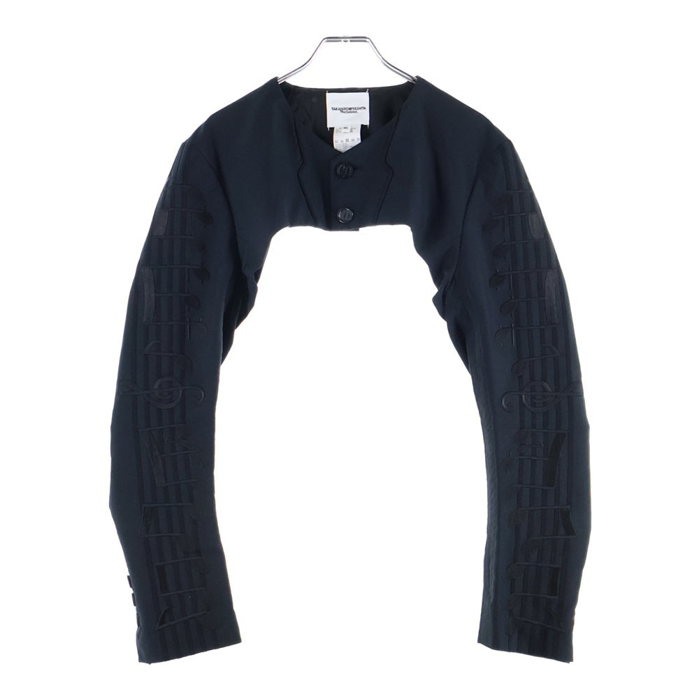 TAKAHIROMIYASHITA The SoloIst.(タカヒロミヤシタザソロイスト) 18SS 音符エンブロイダリー アームジャケット ブラック sj.0031SS18