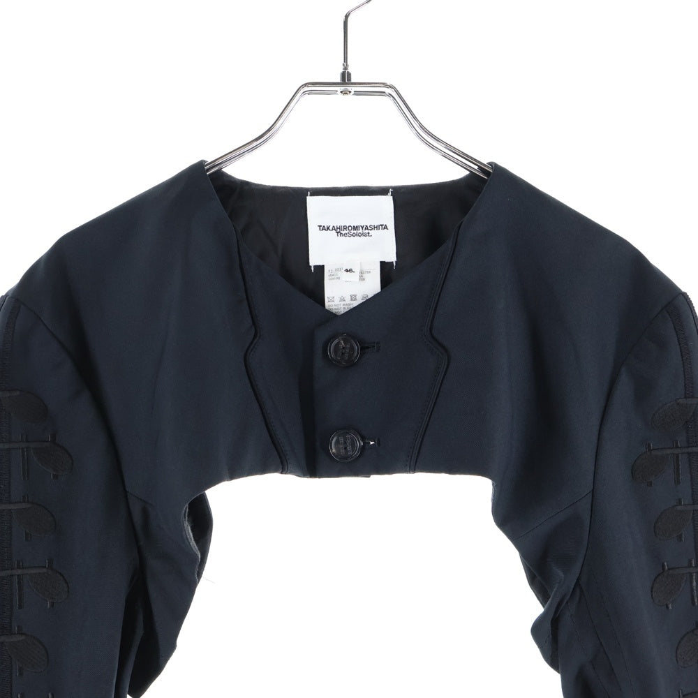 TAKAHIROMIYASHITA The SoloIst.(タカヒロミヤシタザソロイスト) 18SS 音符エンブロイダリー アームジャケット ブラック sj.0031SS18