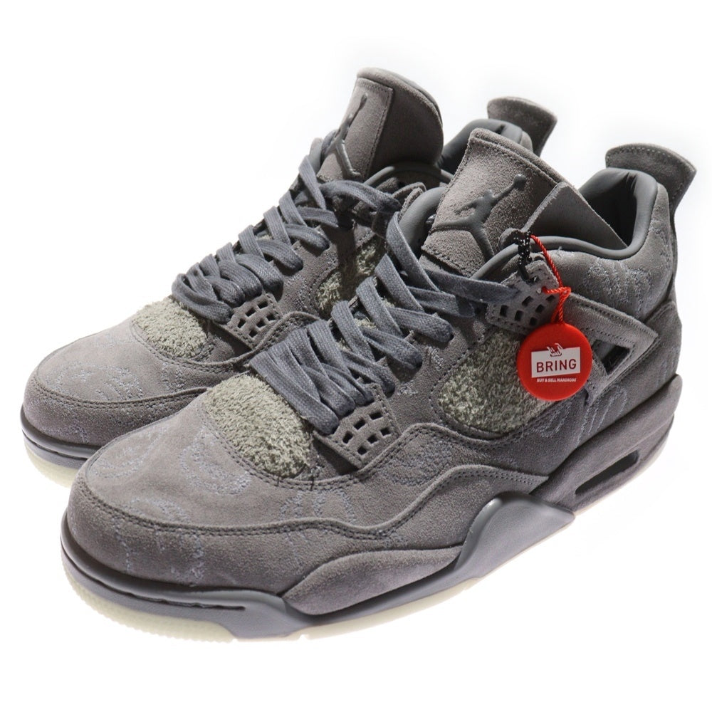 NIKE(ナイキ) ×KAWS AIR JORDAN 4 RETRO カウズ エアジョーダン4 レトロ ミッドカットスニーカー グレー US9.5/27.5cm 930155-003