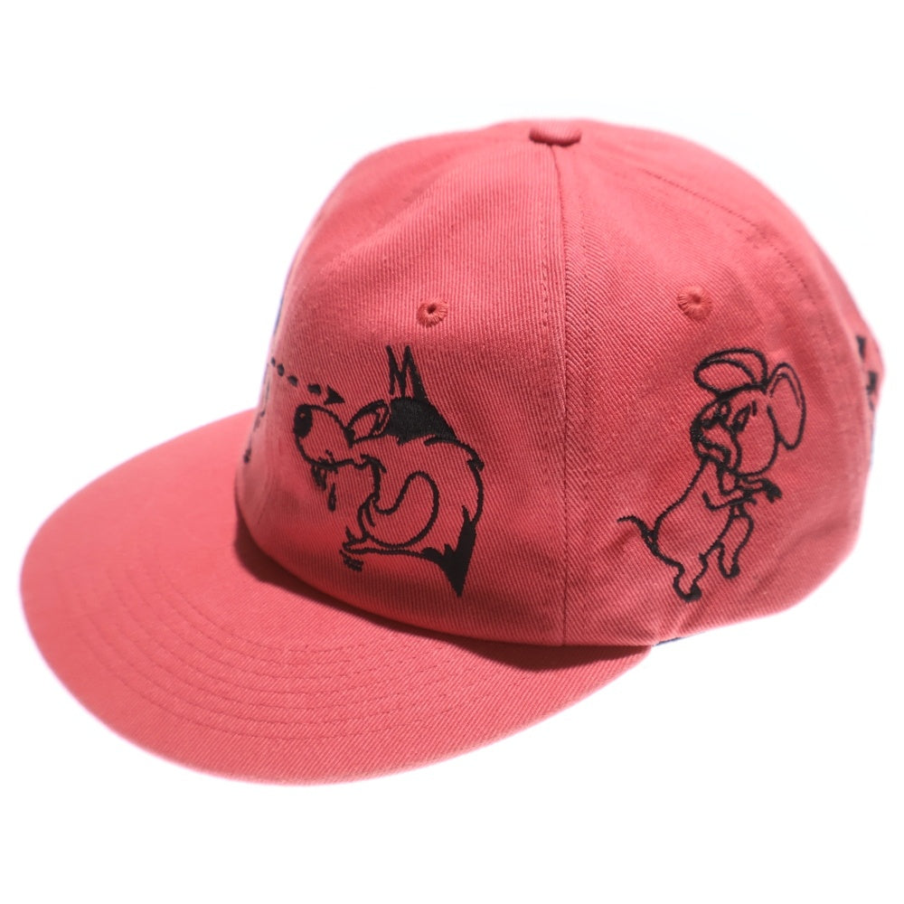 C.E(シーイー) BBW CAP ロゴ刺繍 6パネル ベースボールキャップ 帽子 ピンク CES25G05