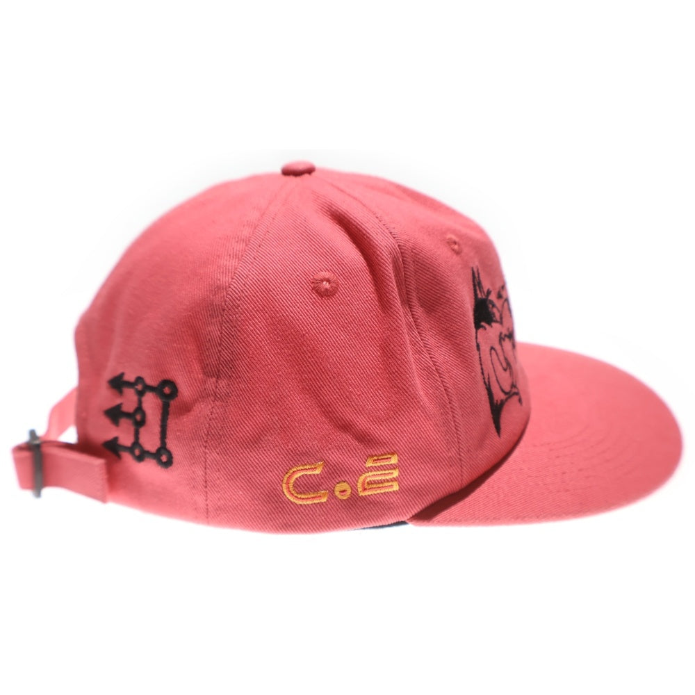 C.E(シーイー) BBW CAP ロゴ刺繍 6パネル ベースボールキャップ 帽子 ピンク CES25G05