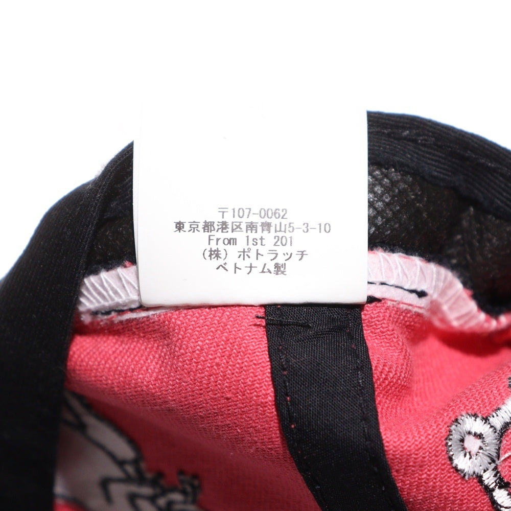 C.E(シーイー) BBW CAP ロゴ刺繍 6パネル ベースボールキャップ 帽子 ピンク CES25G05