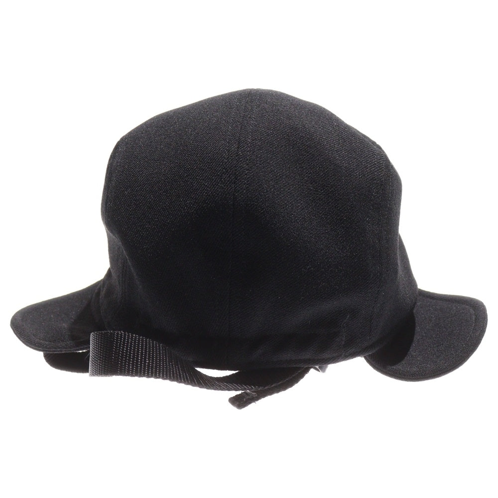 WHIZLIMITED(ウィズリミテッド) 刺繍入り コットンフライトキャップ 帽子 ブラック