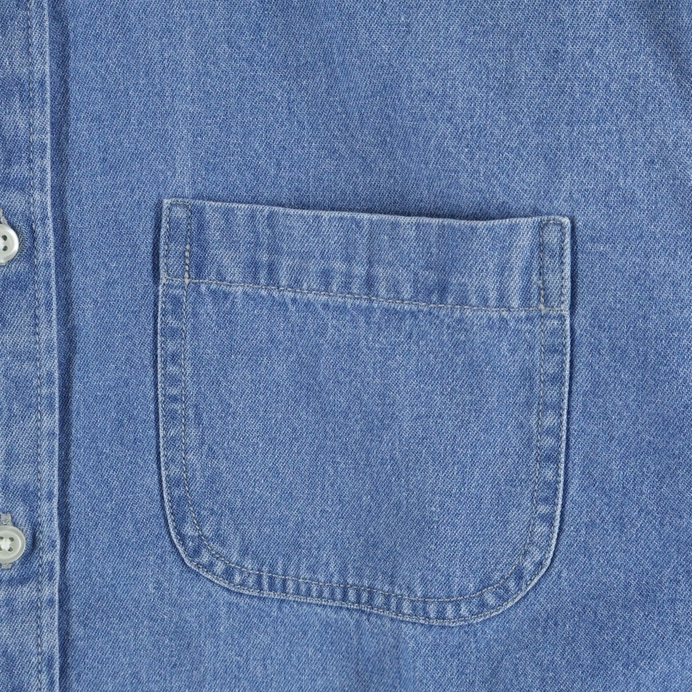 SUPREME(シュプリーム) 21AW Applique Denim Shirt アプリケ バックロゴデザイン 胸ポケット デニム 長袖シャツ インディゴ