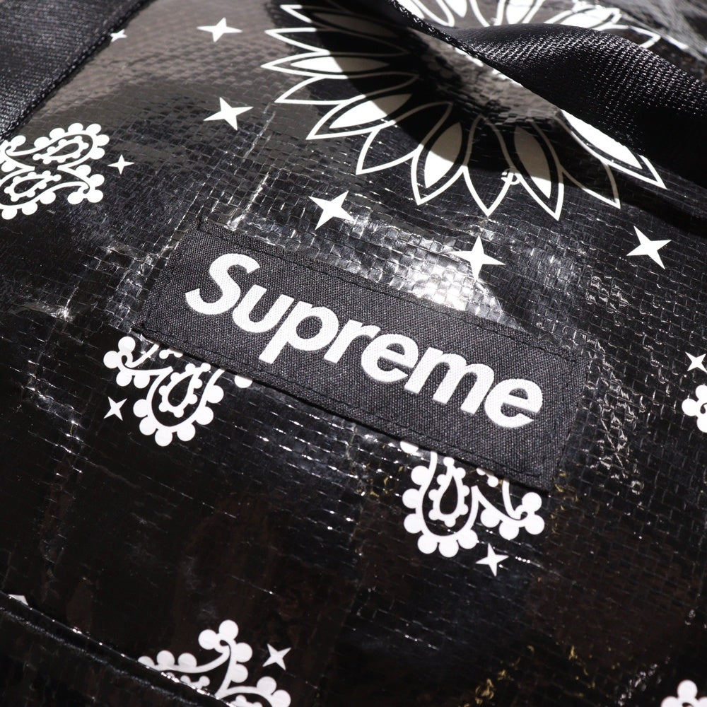 SUPREME(シュプリーム) 21SS Bandana Tarp Duffle Bag バンダナ タープ ダッフル バッグ ブラック レディース