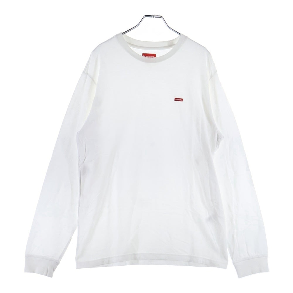 SUPREME(シュプリーム) Small Box L/S Tee 胸ボックスロゴデザイン クルーネック カットソー 長袖Tシャツ ホワイト