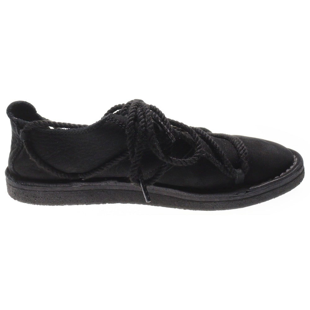 Y's(ワイズ) NUBUCK LEATHER RANDOM ROPE SHOES ヌバックレザー ランダムロープ ローカットシューズ ブラック レディース YP-E04-712