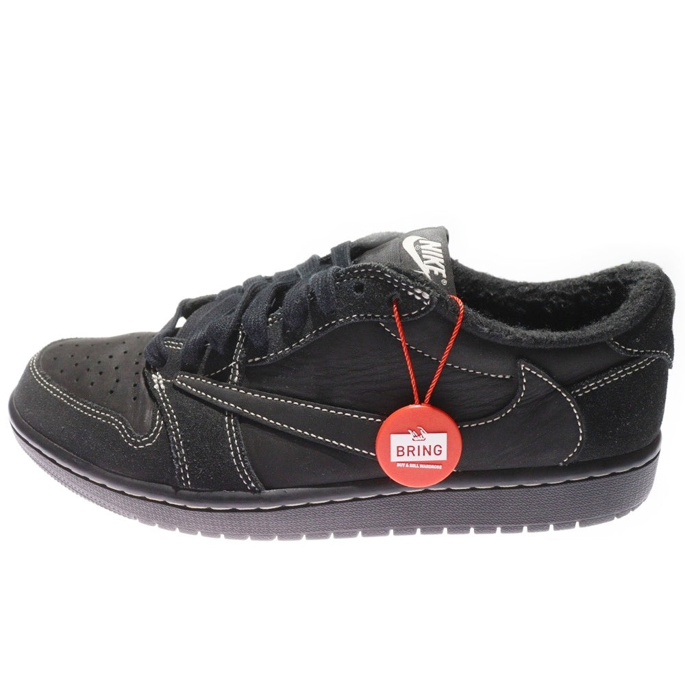 NIKE(ナイキ) ×TRAVIS SCOTT AIR JORDAN 1 LOW BLACK PHANTOM トラヴィススコット エアジョーダン1 ブラックファントム ローカットスニーカー US8.5/26.5cm DM7866-001