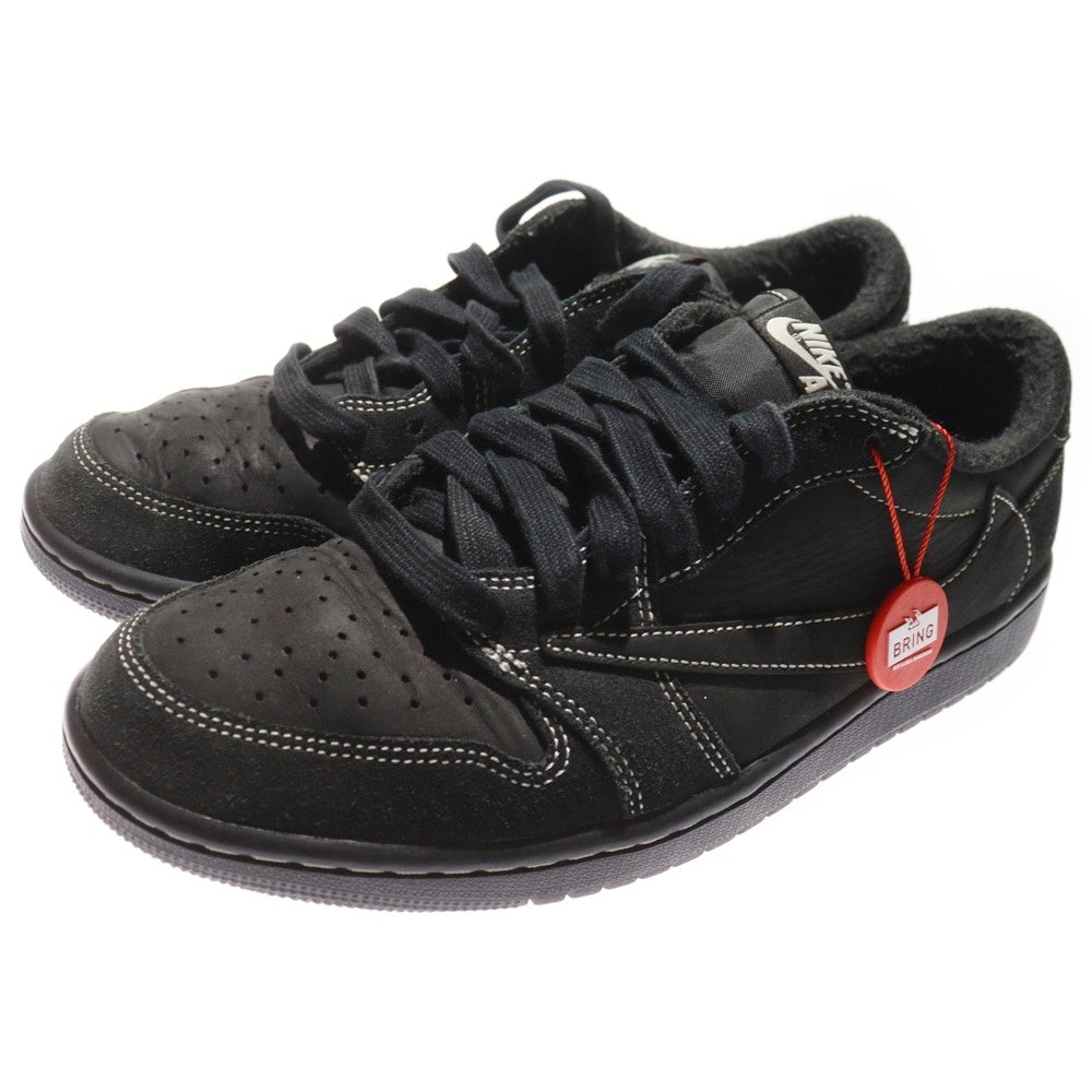 NIKE(ナイキ) ×TRAVIS SCOTT AIR JORDAN 1 LOW BLACK PHANTOM トラヴィススコット エアジョーダン1 ブラックファントム ローカットスニーカー US8.5/26.5cm DM7866-001
